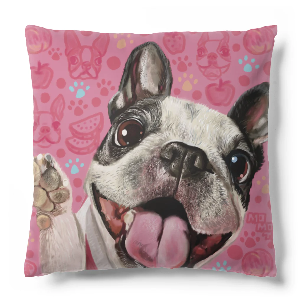 Satokinaの🥰パッピーハッピースマイル百汰ちゃん🥰（ボストンテリア） Cushion