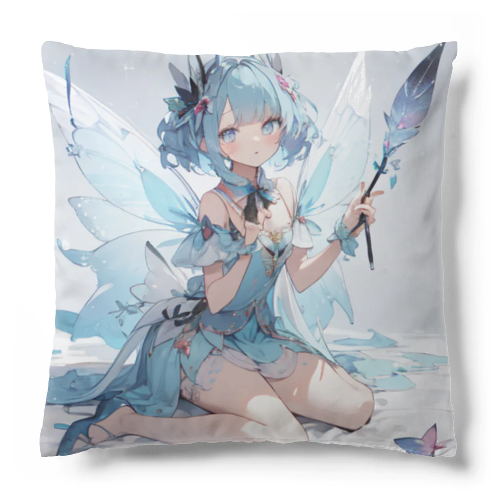 ロイ@イラストレーターHEXANFT販売美麗イラスト描きますの氷の妖精 Cushion