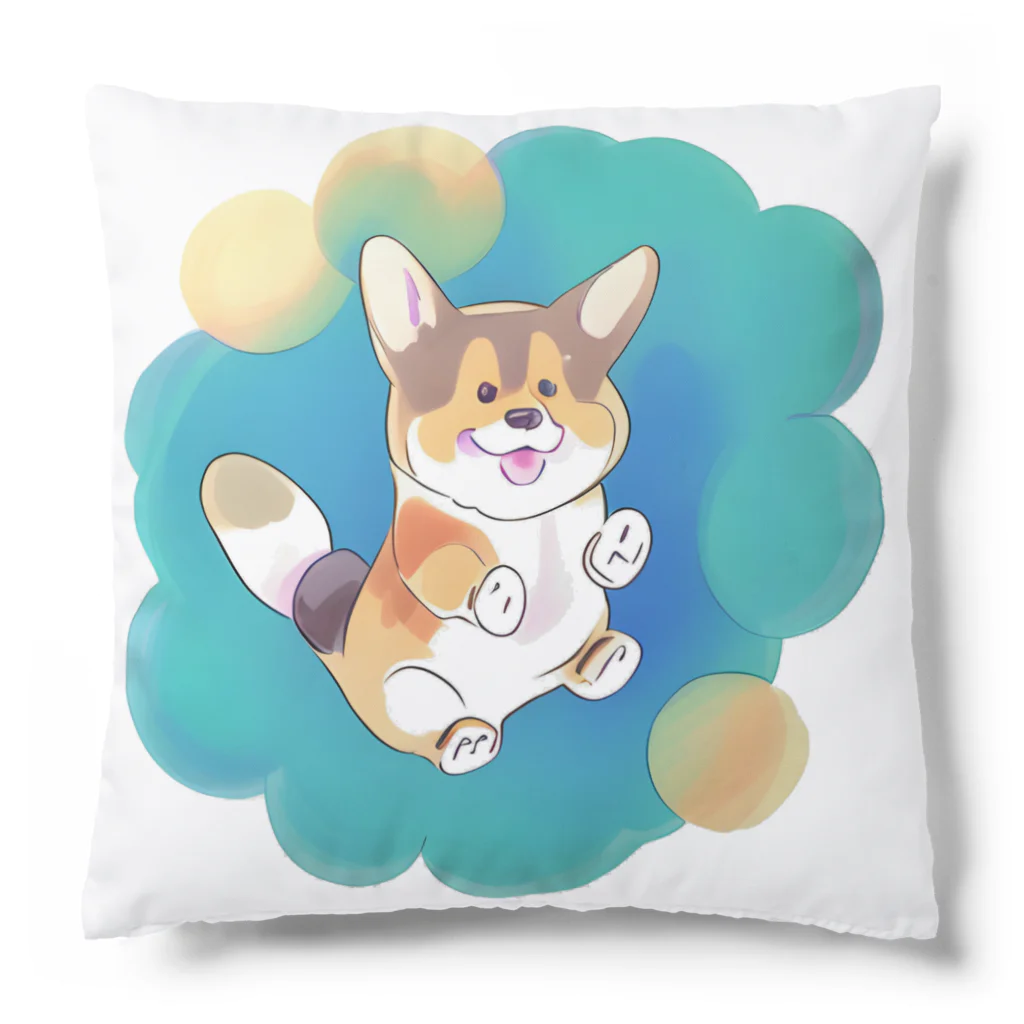 nakagawa-kikakuのコーギーの大ジャンプ Cushion