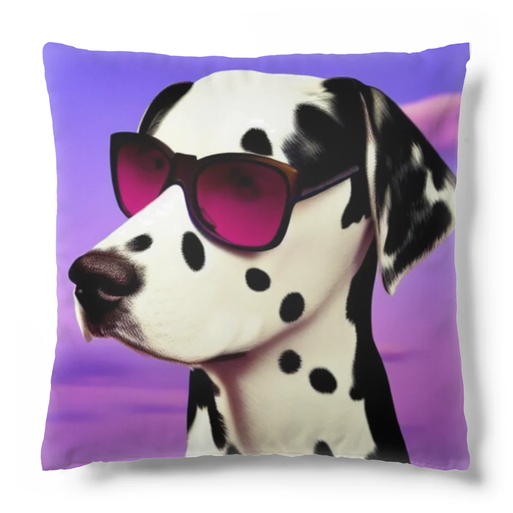 miekoriのsunglasses dog Cushion