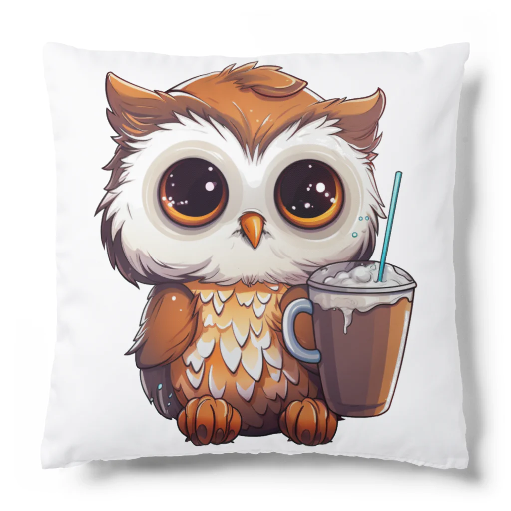 Vasetti_pressのフクロウとコーヒー Cushion