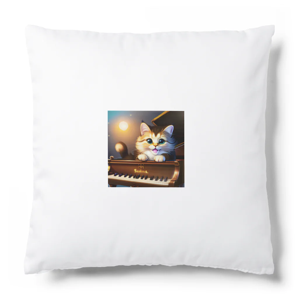 kitten pianistの子猫ピアニスト-1 クッション