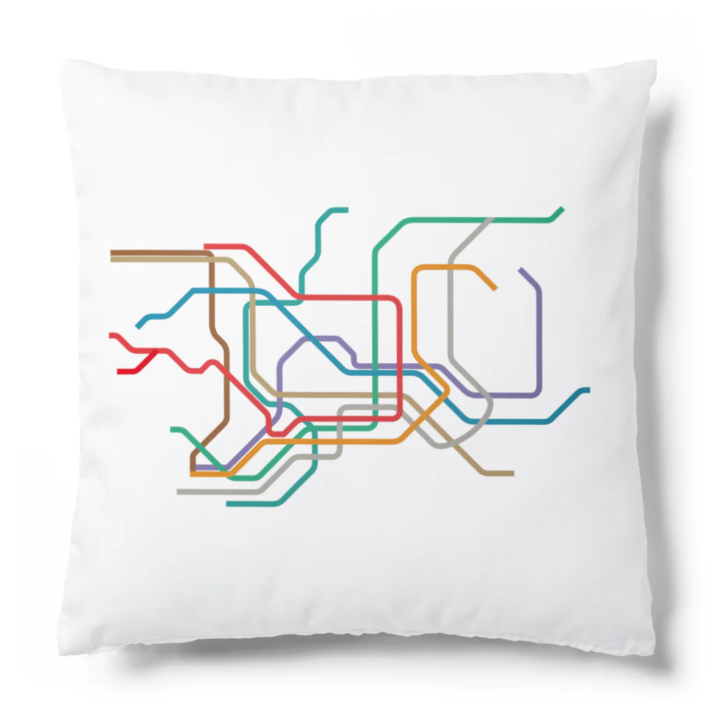 DRIPPEDの東京メトロ路線図-TOKYO METRO-東京地下鉄路線図- Cushion