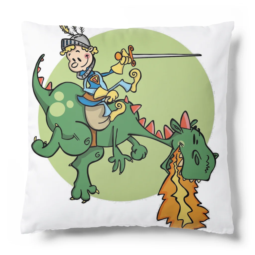 mumusのドラゴン騎士のイラストグッズ Cushion