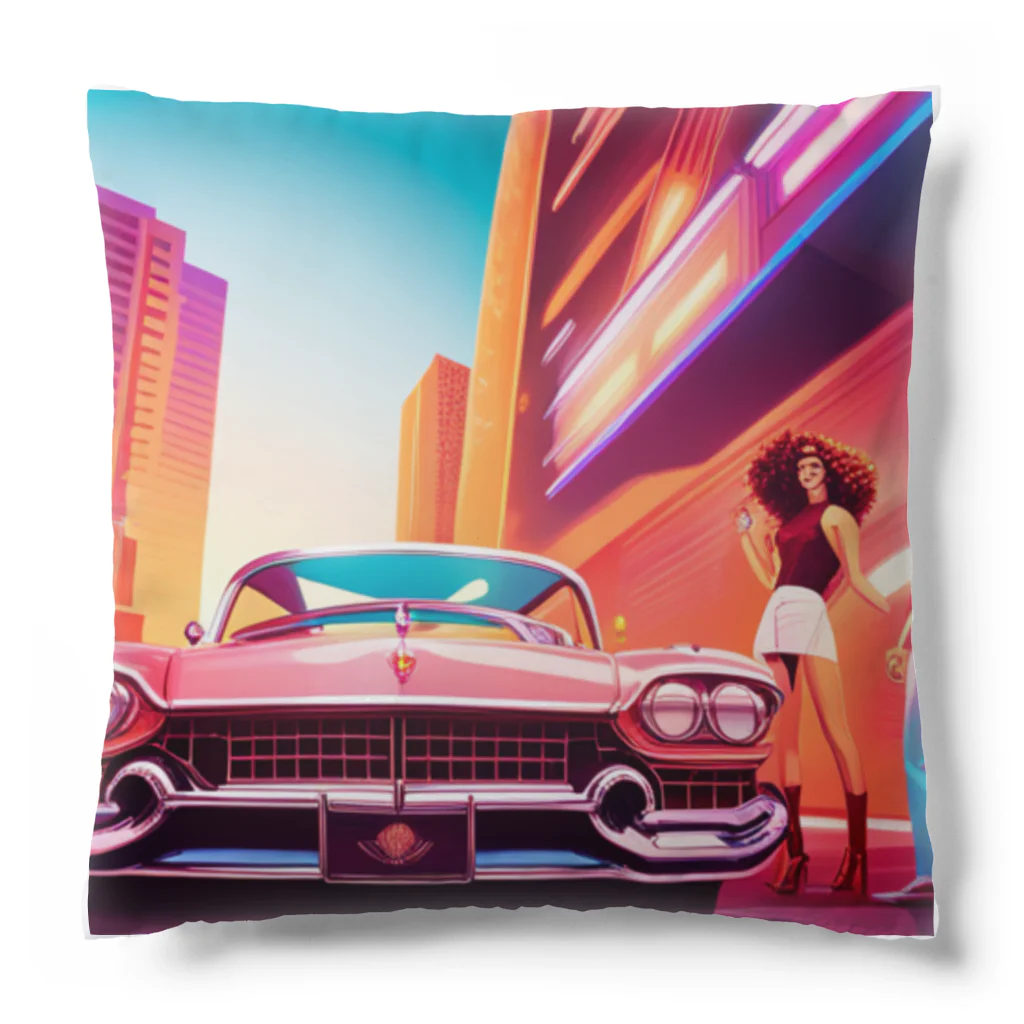 enjoy-itemsの赤いアメ車 Cushion