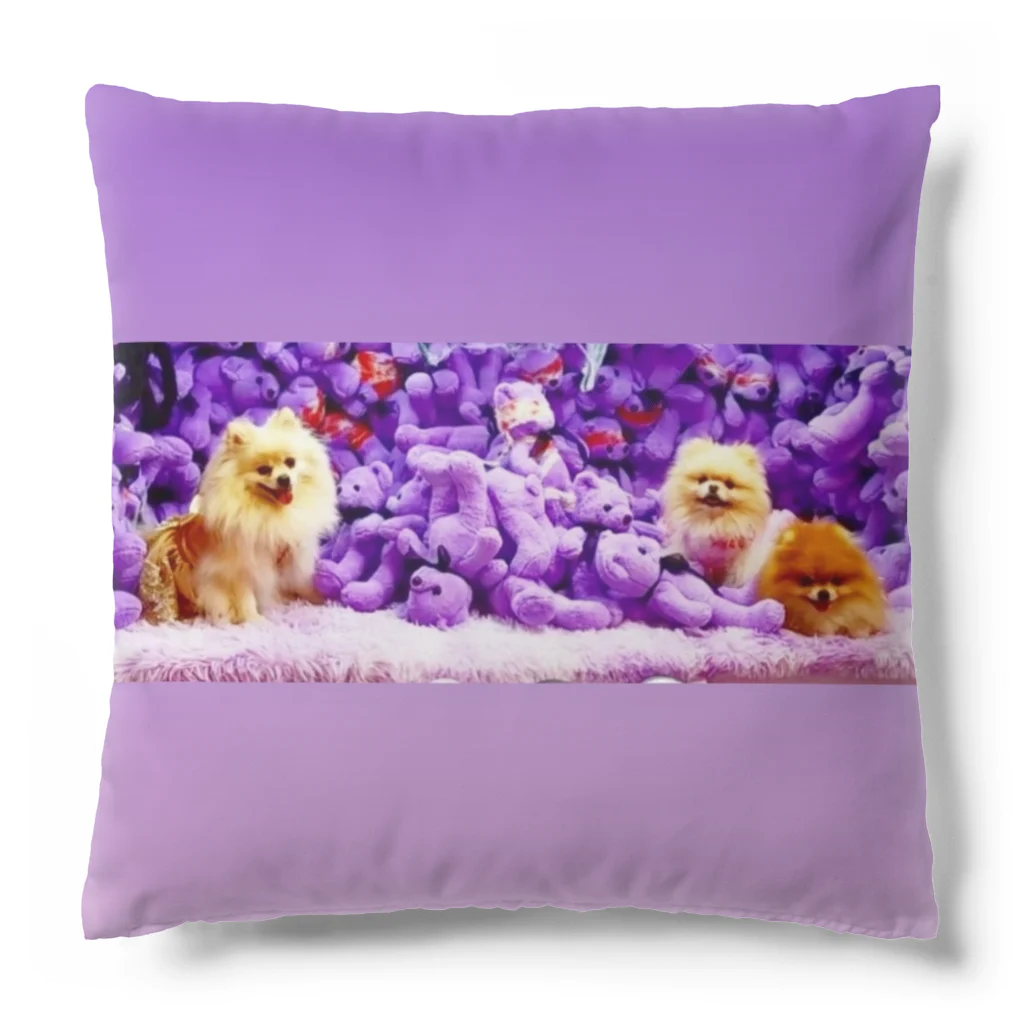 3pomeranian-leo-house　グッズショップのGothic & Lolita  ポメラニアン　紫　 Cushion