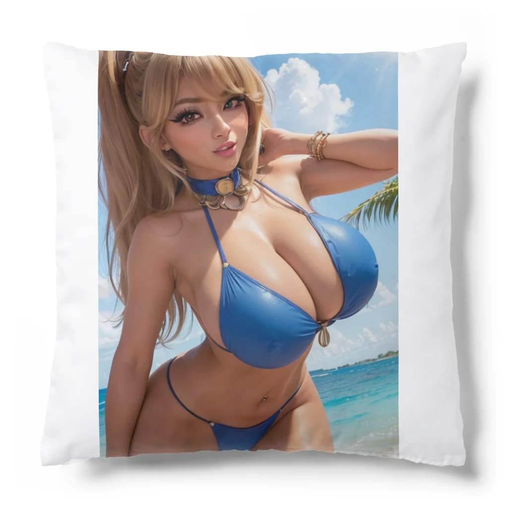 AIグラビア 爆乳水着ギャル03 Cushion by AIグラビア 爆乳ギャル YUKI ( SUZURI_AIGravureYUKI ) ∞  SUZURI