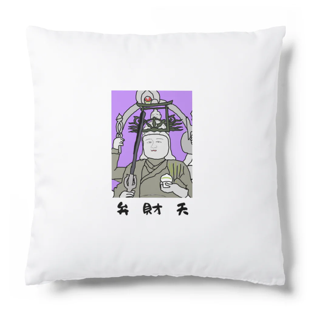 kazu_gの弁財天（切抜きロゴ/淡色グッズ用） Cushion