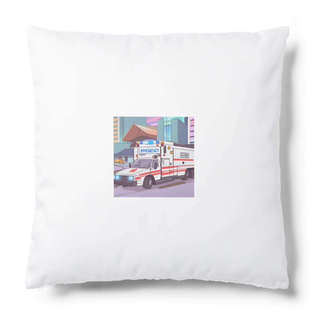 P.H.C（pink house candy）の近未来的 救急車のイラストグッズ Cushion