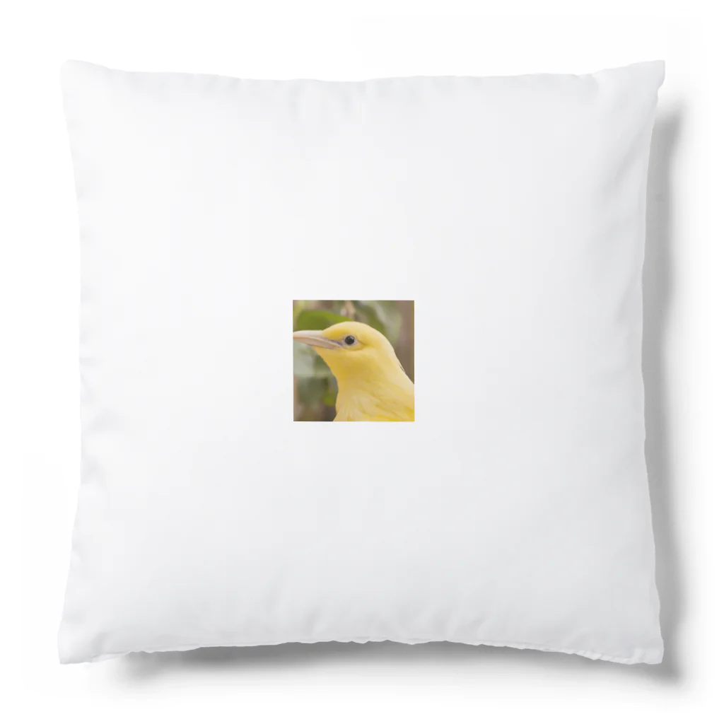 Happy Bird の黄色い鳥の横顔 クッション
