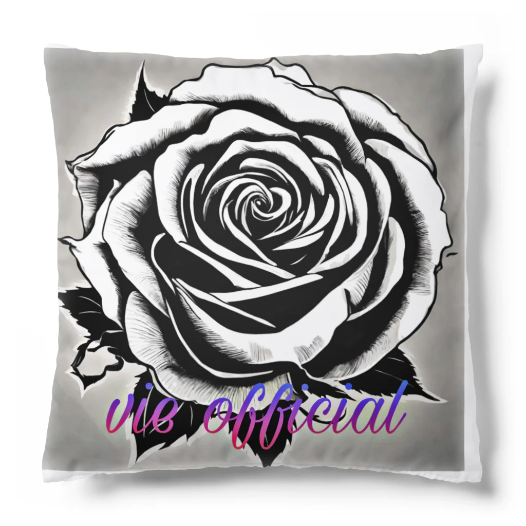 vieのBLACK_rose Cushion