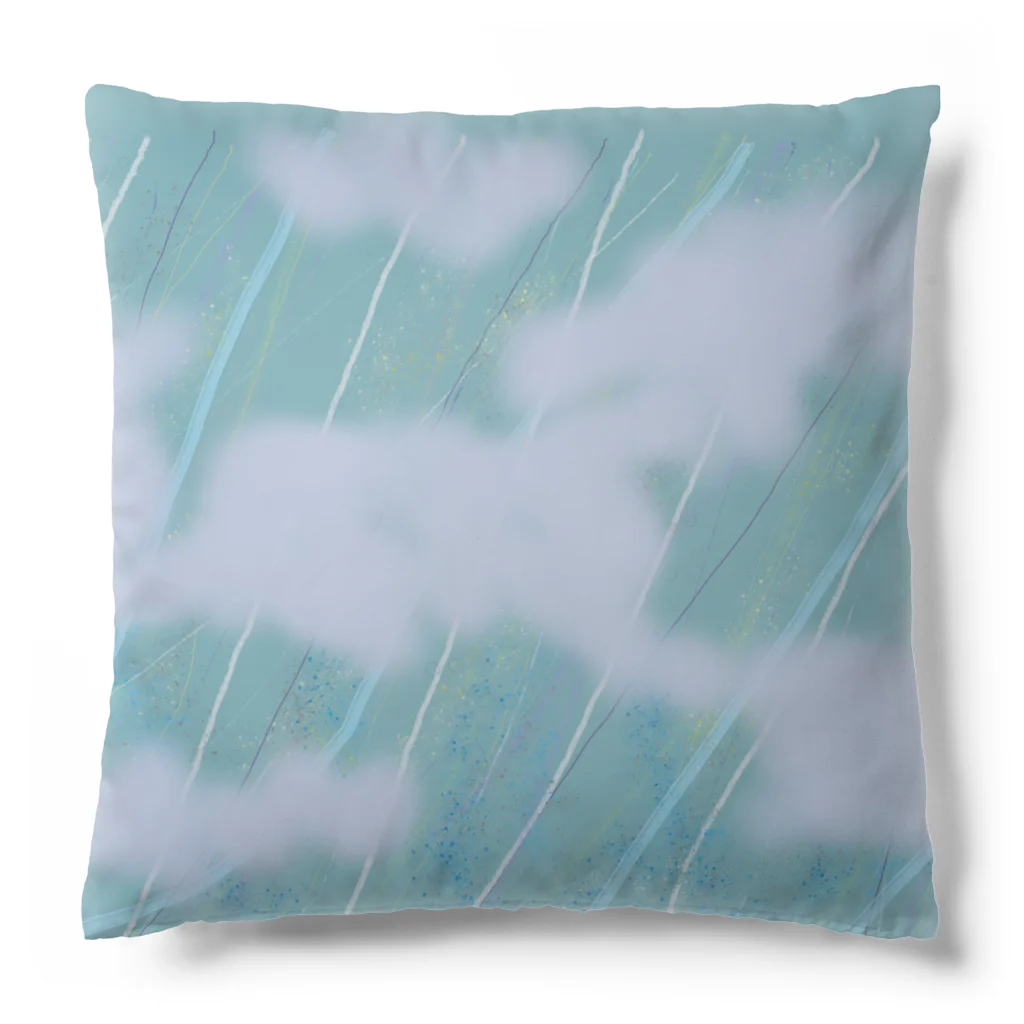 nijiirosorausagiの雨ぐもり　心の世界 Cushion