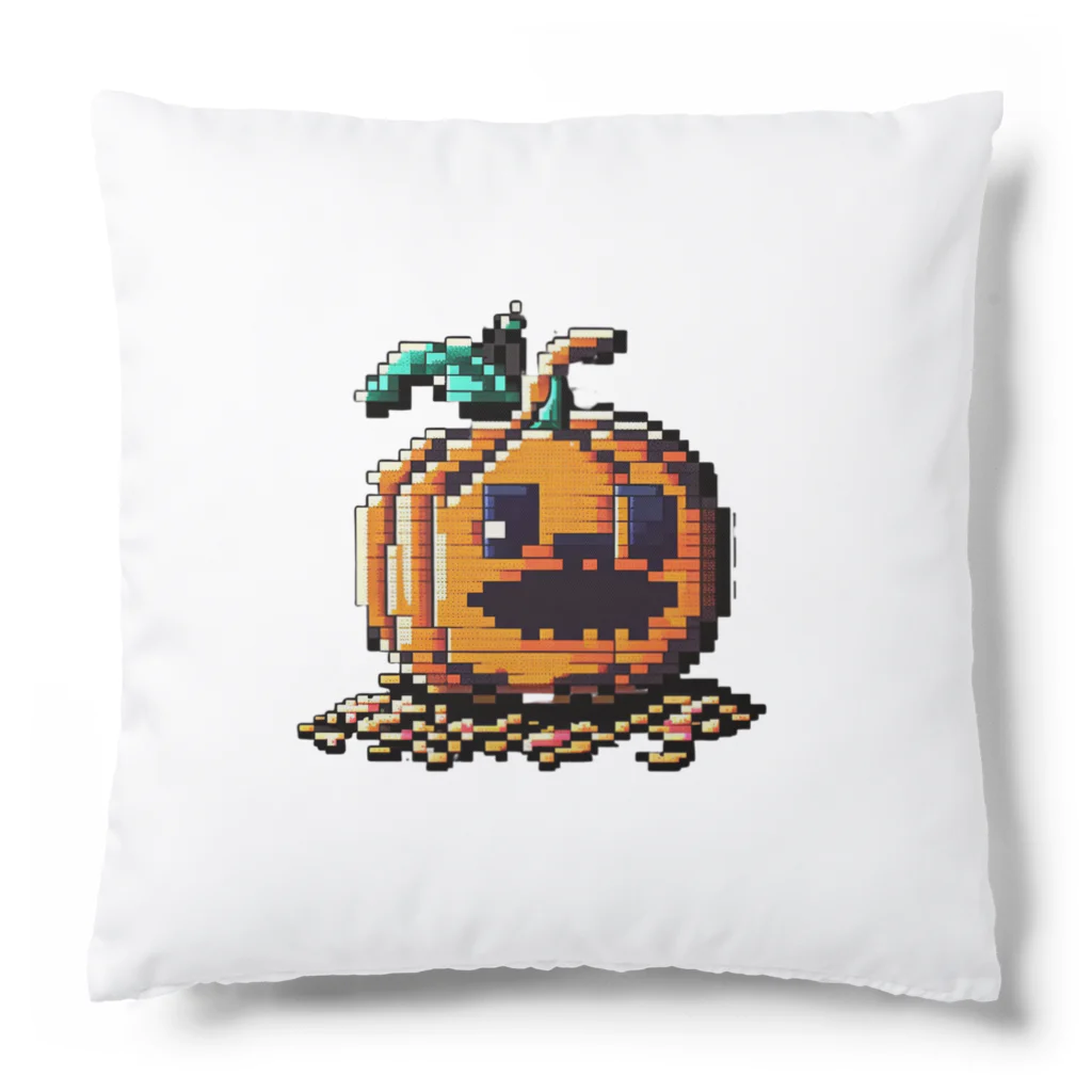 朱音琴音のドット絵のハロウィンかぼちゃのおばけ Cushion