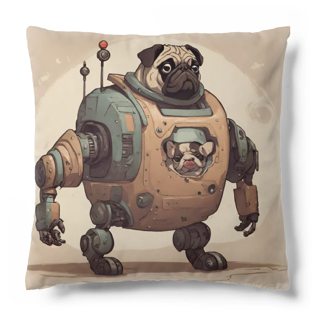 PUGおやじのロボパグ出動 Cushion