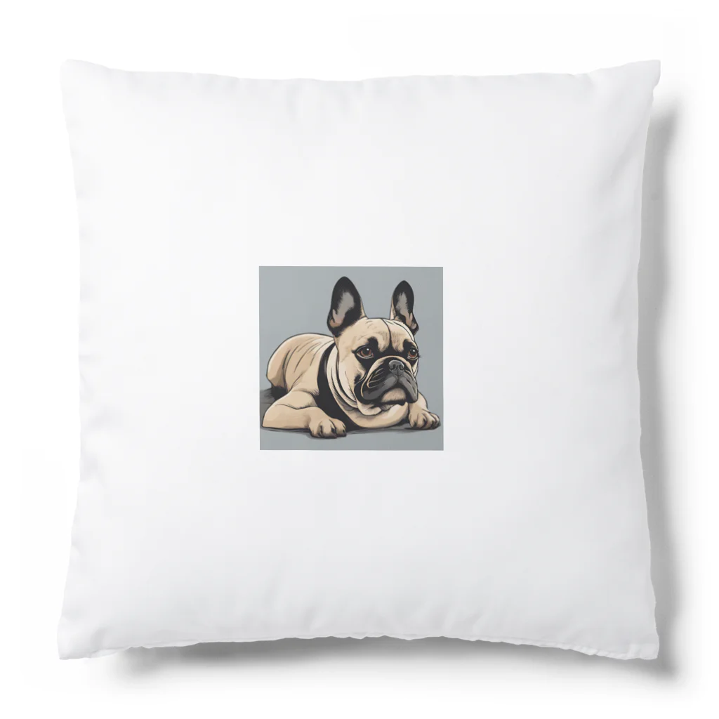 smile_happyのfrench bulldog Cushion