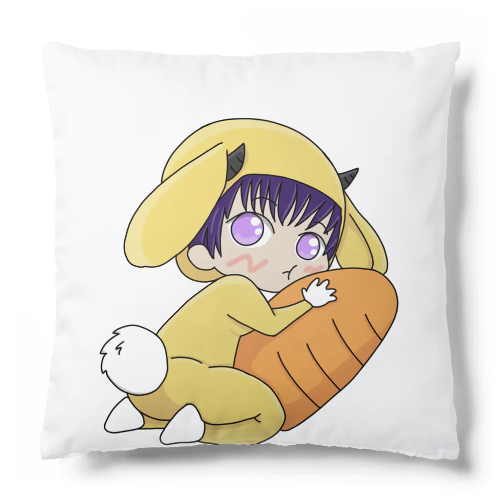 😈へ泥べと🌂の旧べとウサギ Cushion