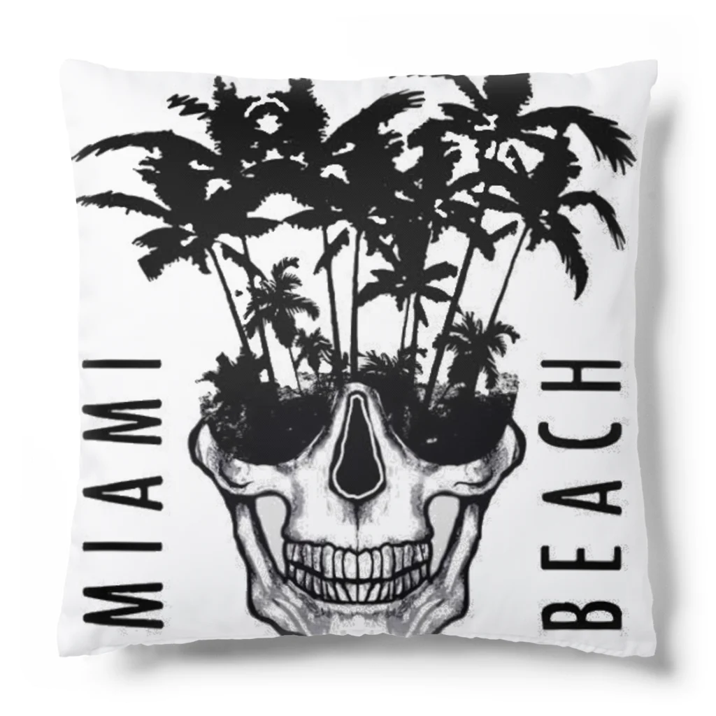 ファンタジスターのマイアミ　ビーチ　スカルデザイン Cushion