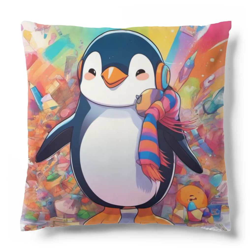 aki7sの笑顔のペンギン Cushion