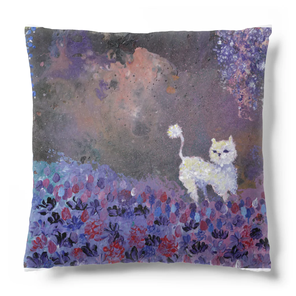 白南風諷こ ◇◇◇ みちのくの田園絵師の夢中猫　The Cat I met in my dream Cushion