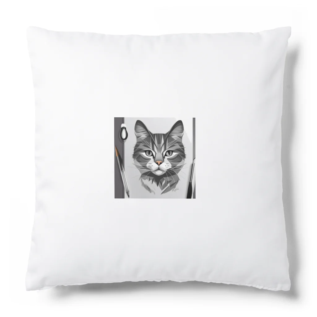 teru8376のイラスト　猫 Cushion