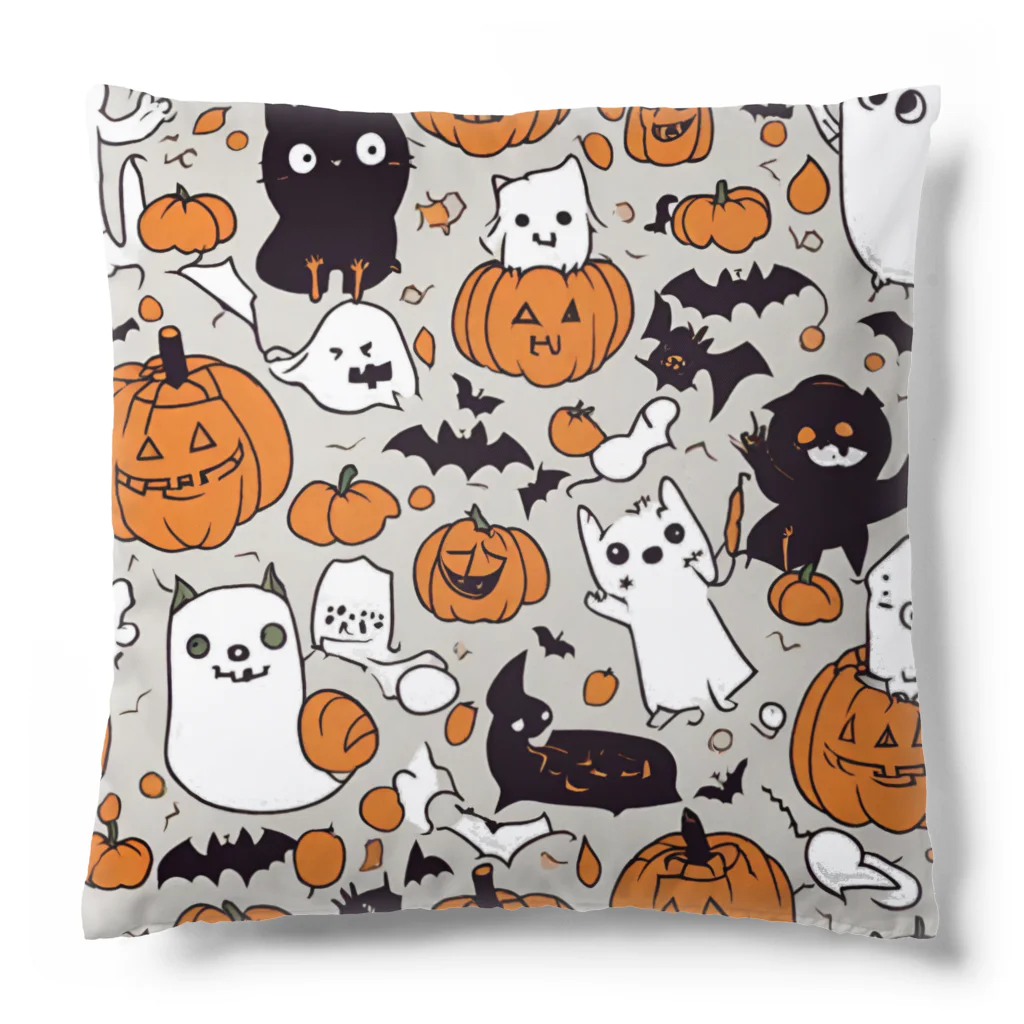 猫猫猫のハロウィン　猫　かぼちゃ Cushion