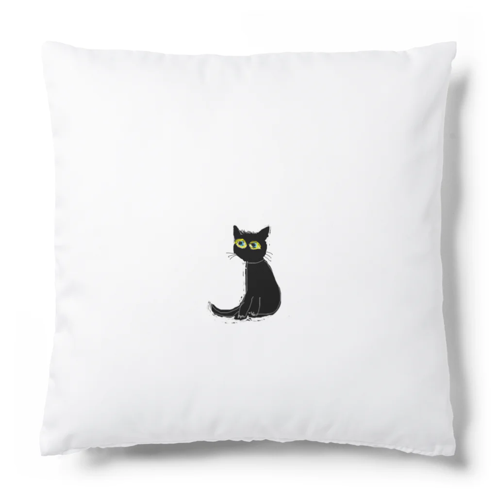 mumuの黒猫の僕の名前は、ソックス Cushion