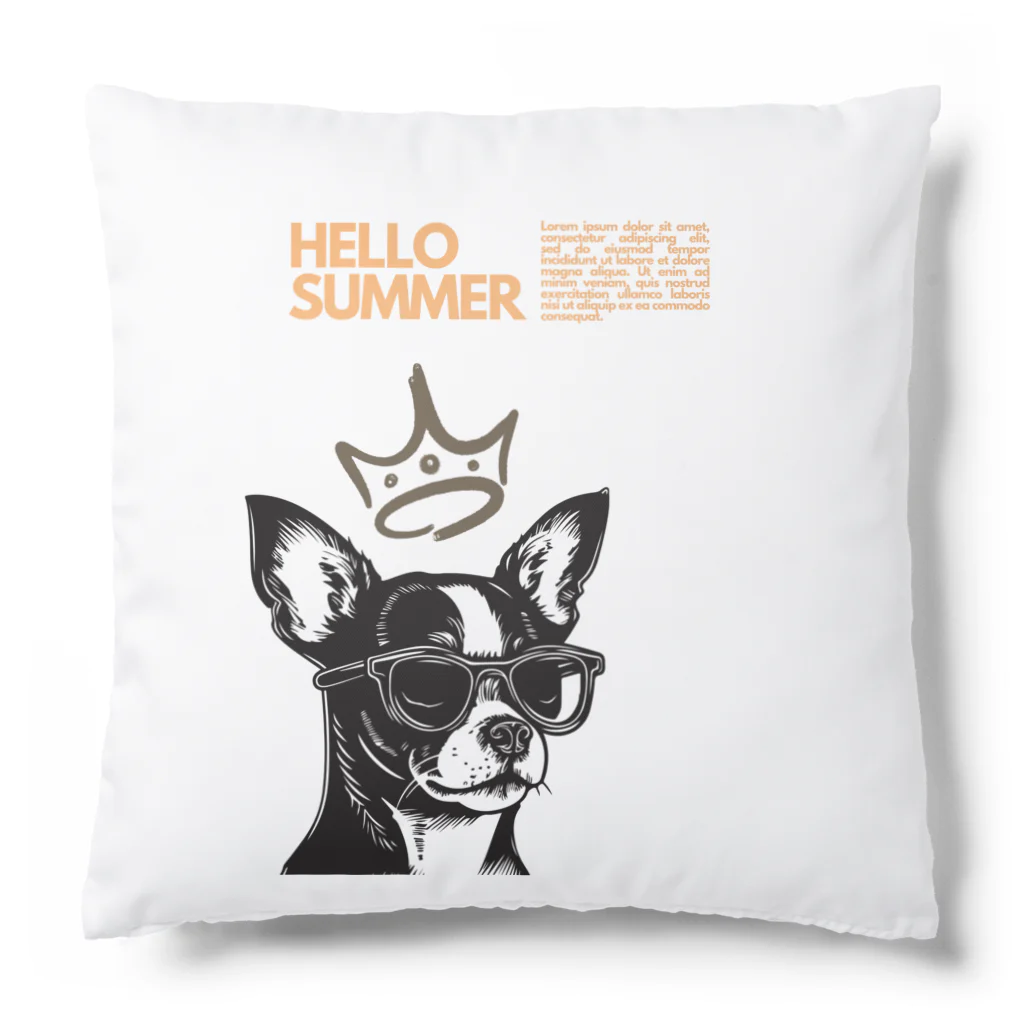 hide0120の犬（眼鏡） Cushion