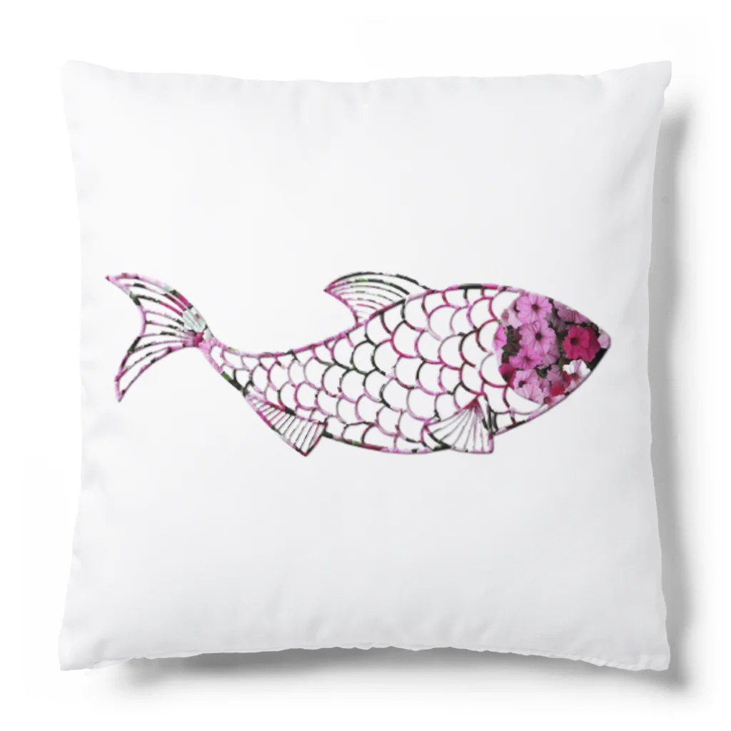 mumusの魚　rose Cushion