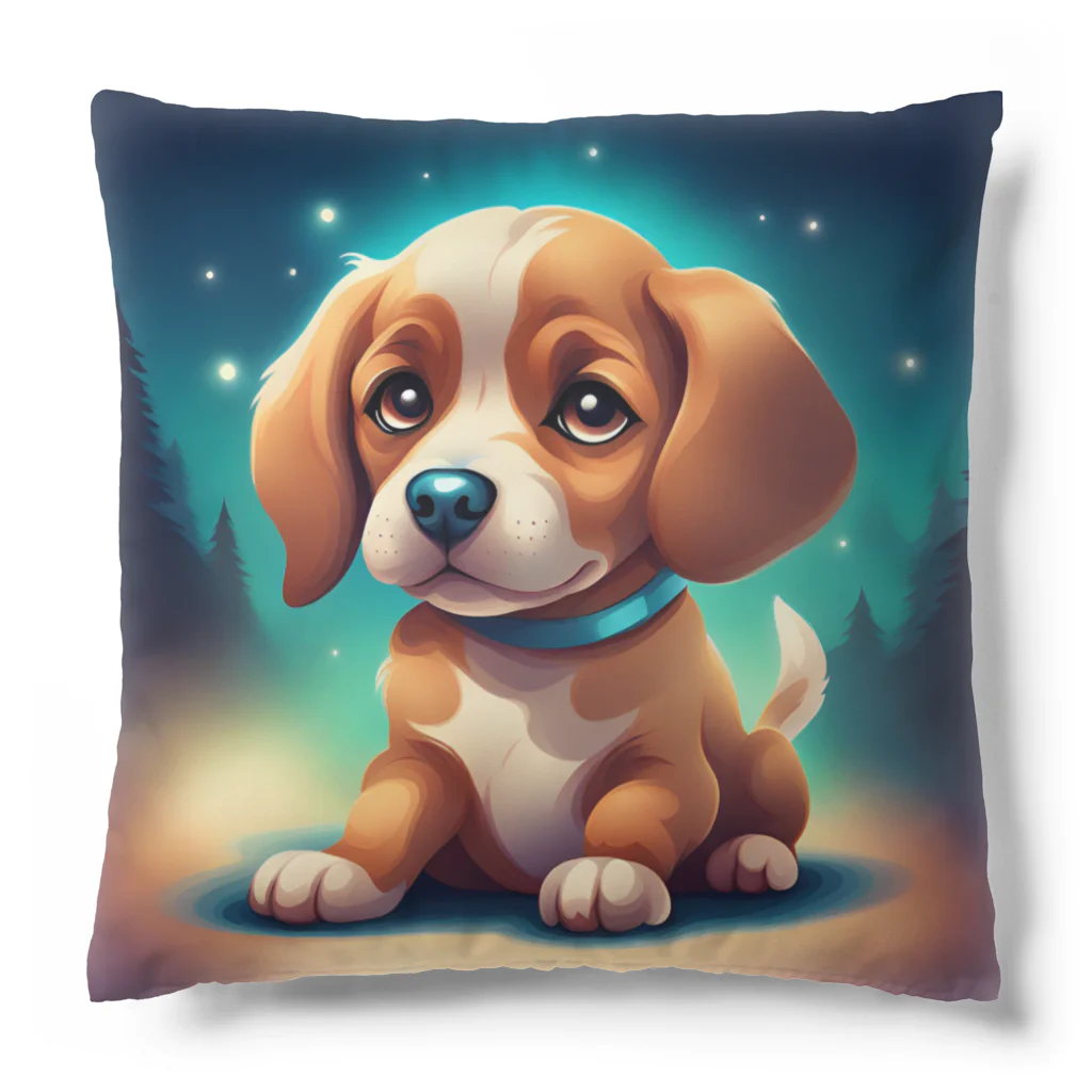 春乃遊羽アイディアイラストショップの可愛い犬のイラスト Cushion