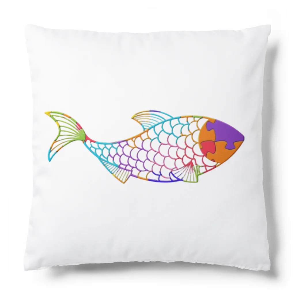 mumusの魚　jigsaw pals Cushion