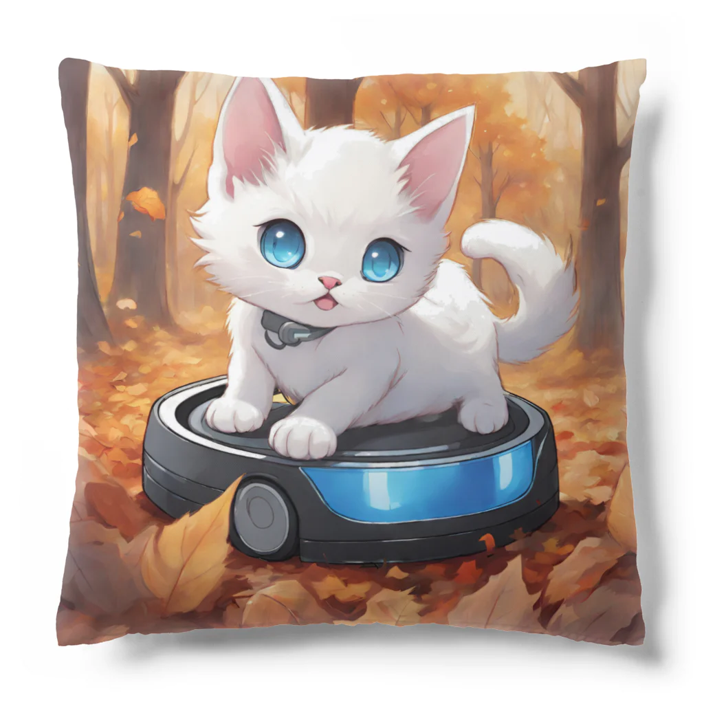 yoiyononakaの新型家電と白猫01 Cushion