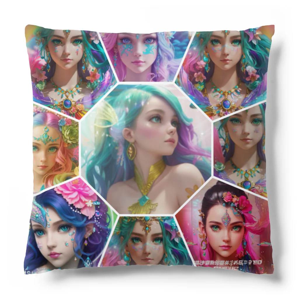 💖宇宙整体♪🌈♪こころからだチャンネル♪💖の mermaid paradise  Cushion