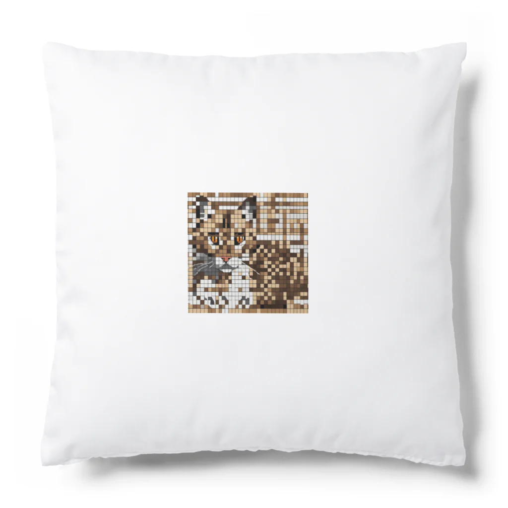 kindonesiaのドット絵のベンガルキャット Cushion