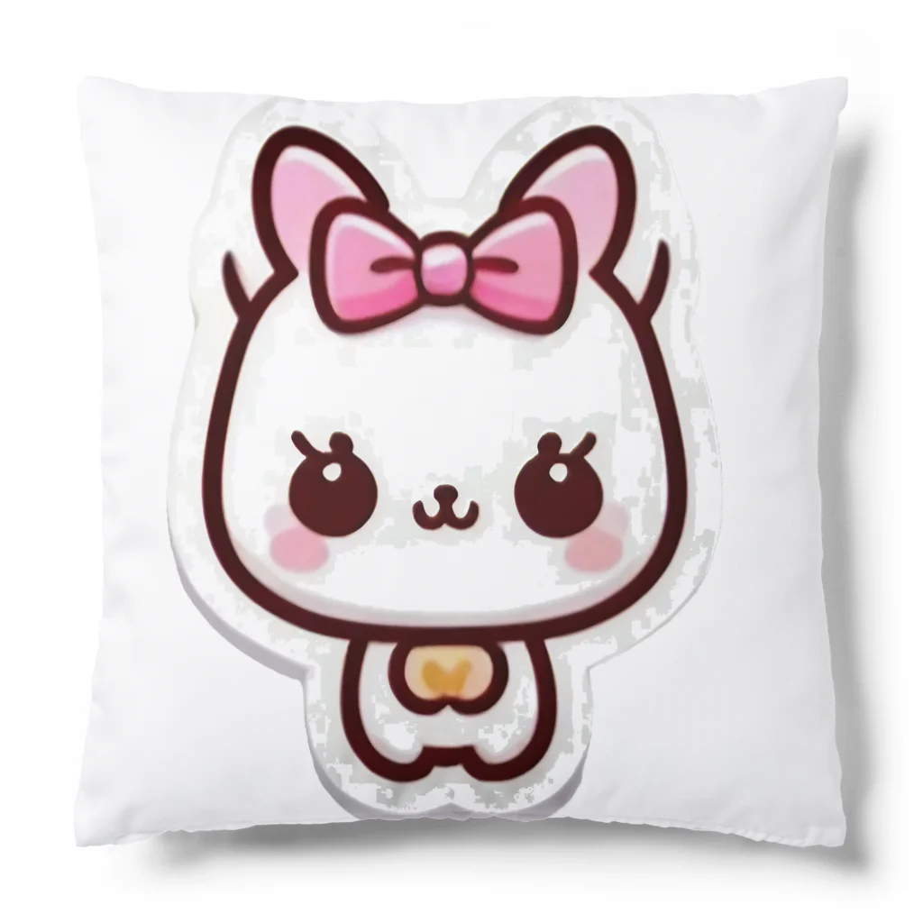 ほっこりデザインスタジオの癒しの白猫グッズ～あなたの心にふれる白い天使～ Cushion