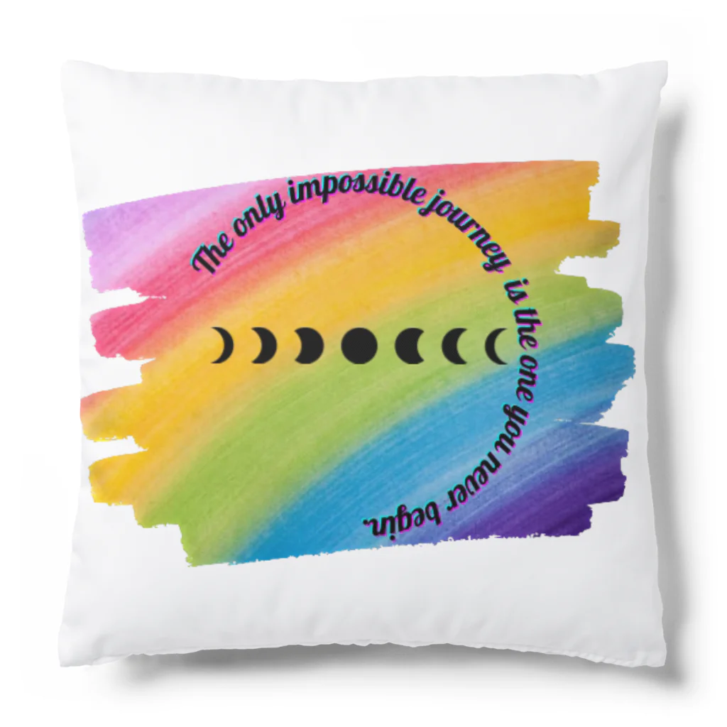  MIRACLE MOONの満ち欠ける月rainbow Cushion