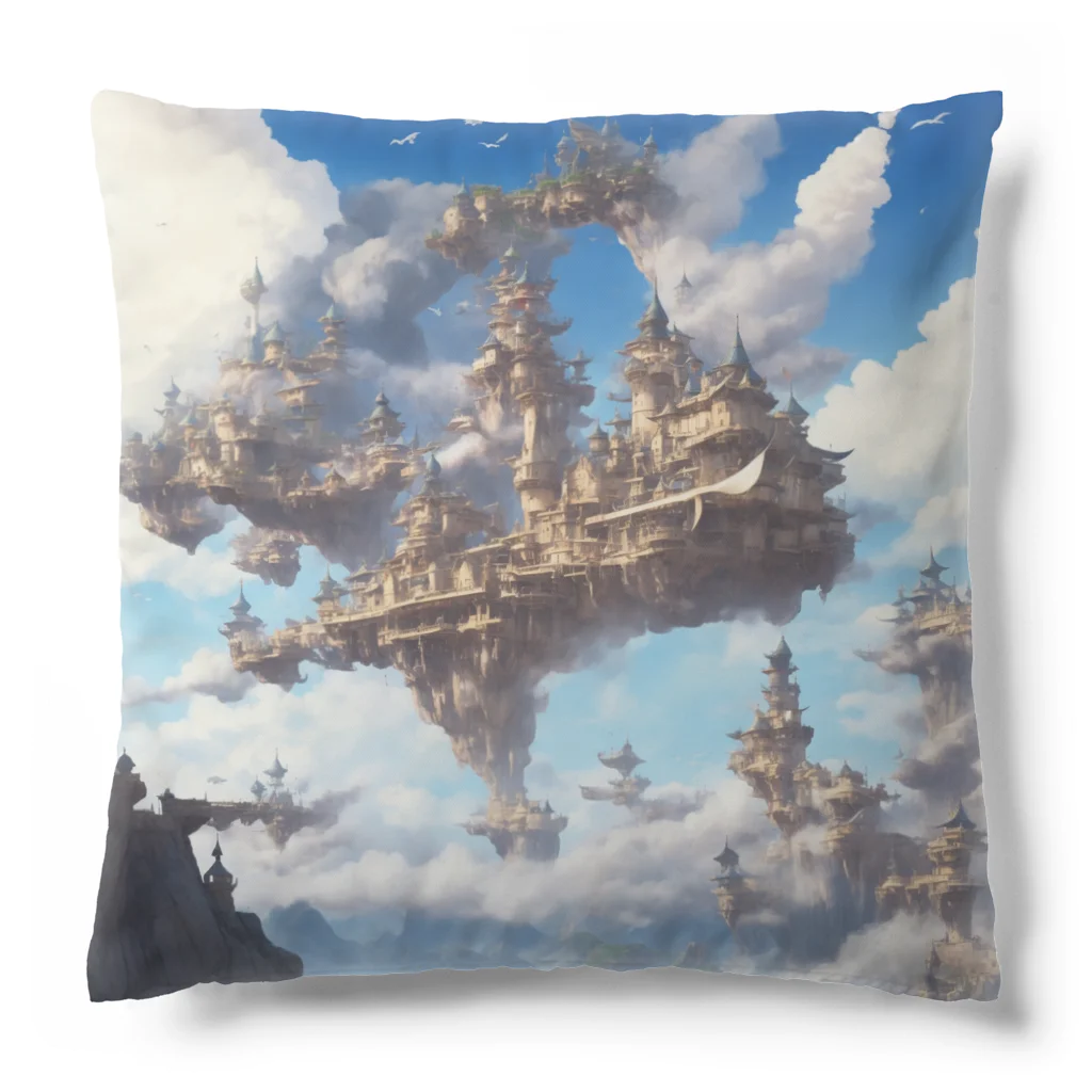 SetsunaAIの空に浮かぶ島のファンタジーグッズ Cushion