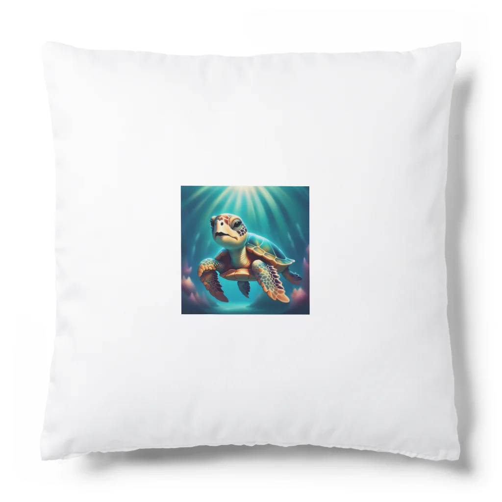 KEIZOKUの可愛らしい天使のような海ガメのイラストグッズ Cushion