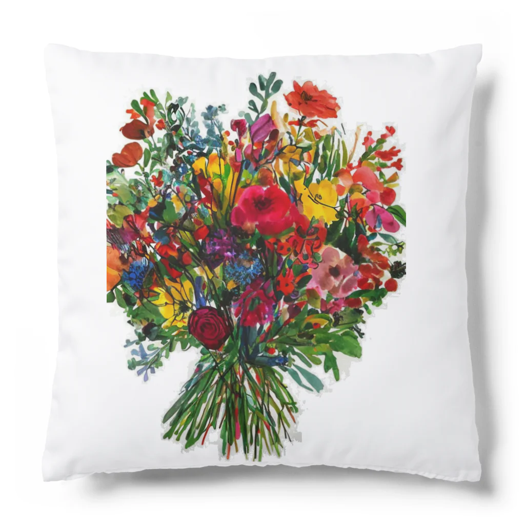 AI・デザインが好きな人の花束とまごころ Cushion