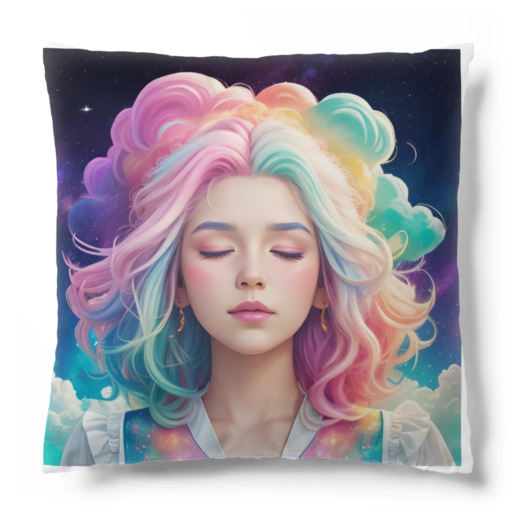 ミウ444のカラフルレディ「進化の目覚め」 Cushion