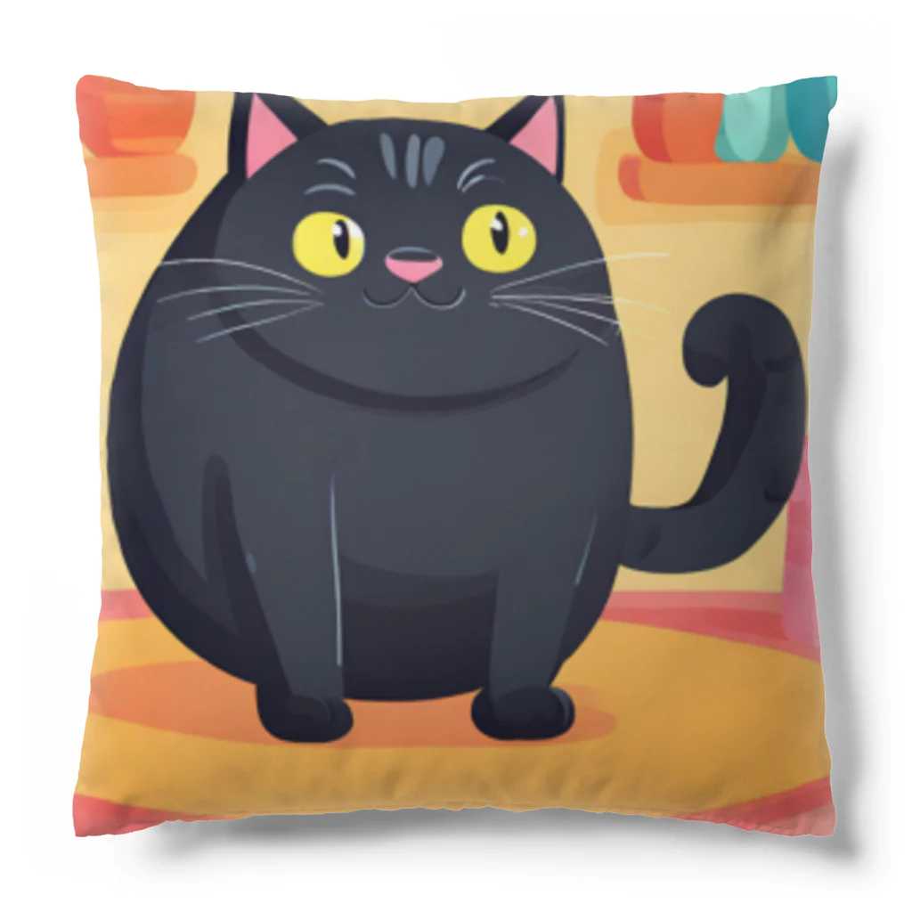 あにぽよのぽて黒猫 Cushion