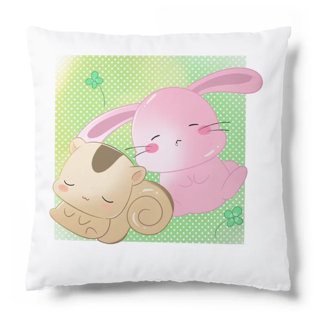 MONACAのお昼寝 うさぎとリス Cushion