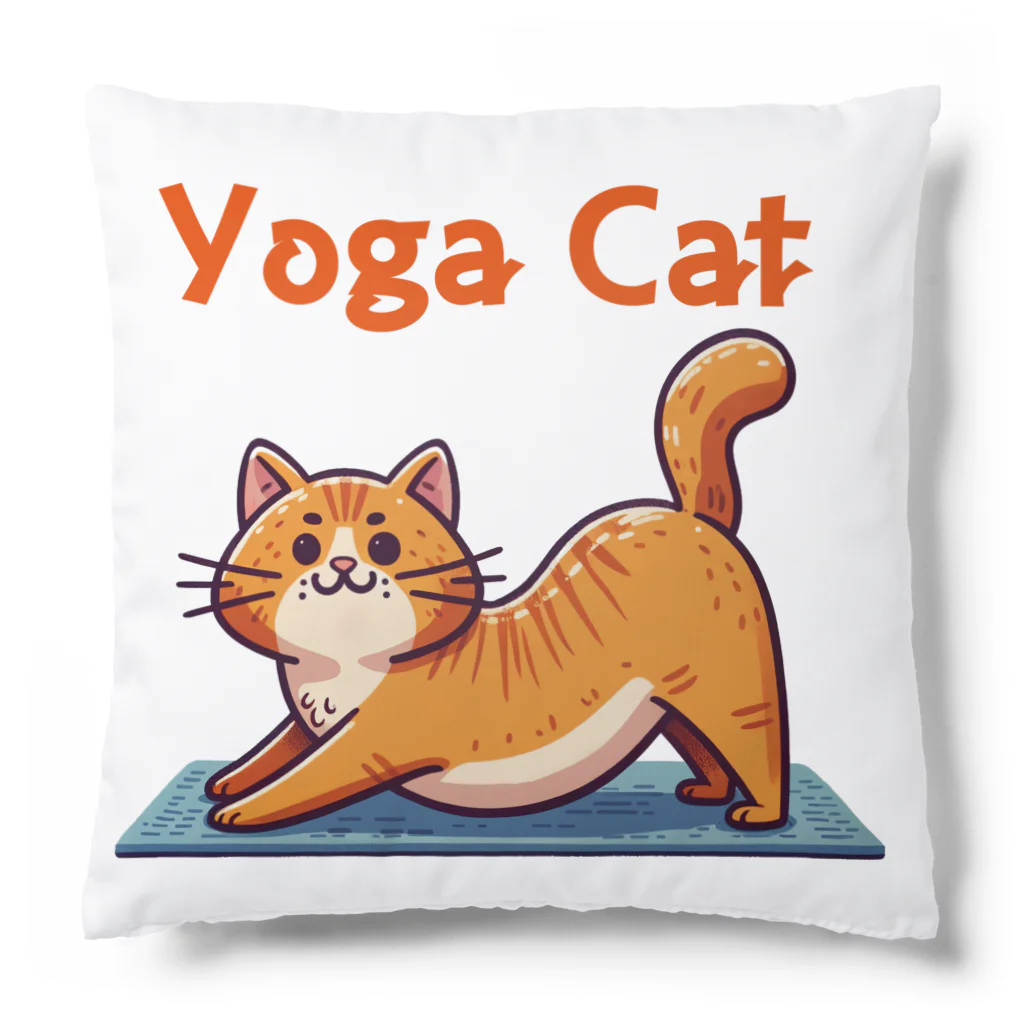 bravoadのヨガで猫のポーズ Cushion