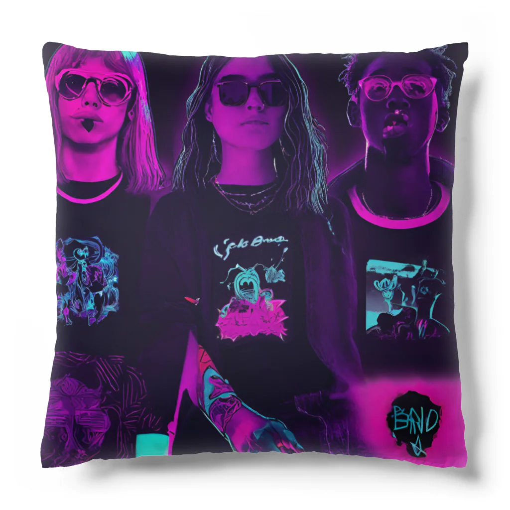 ショップもりたかのバンドTシャツ風グッズ Cushion