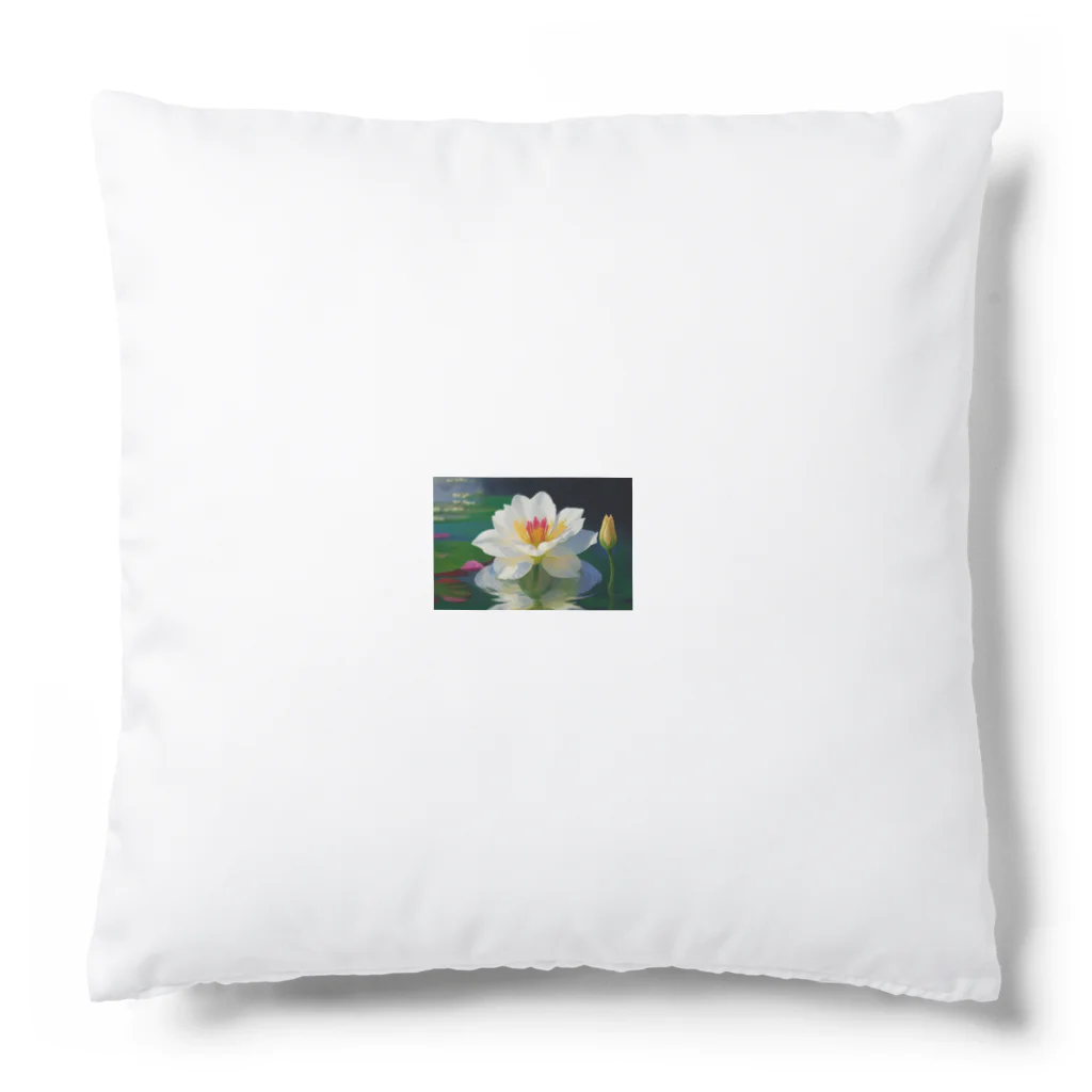 ZZRR12の水辺に咲く純白の花 Cushion