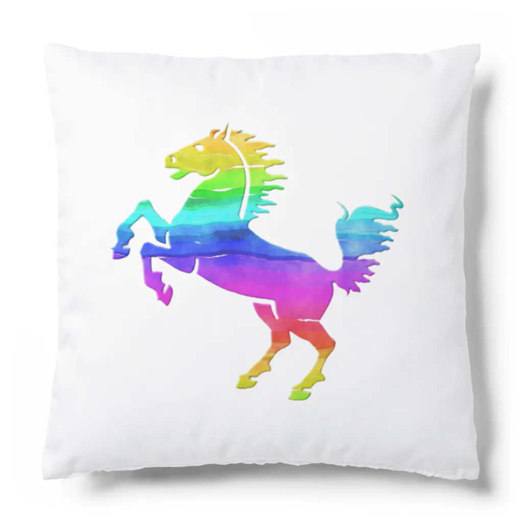 mumusの馬　rainbow Cushion