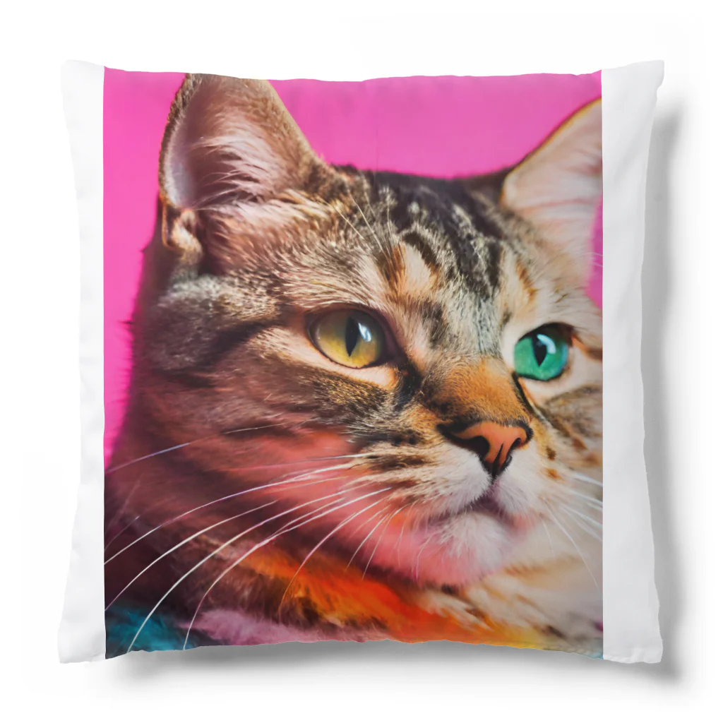 choko＆malonのカラフルな猫 Cushion