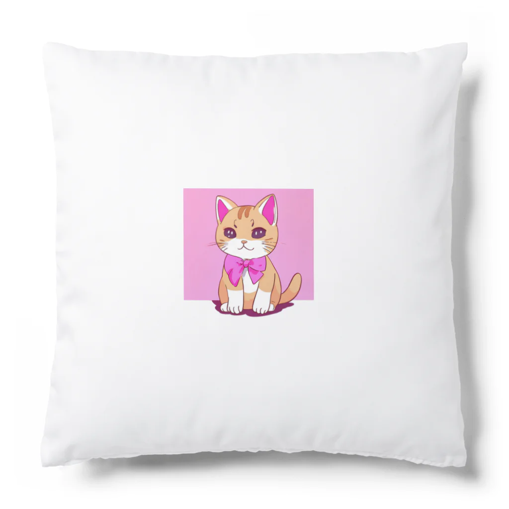 Officefaceのリボン猫ちゃん Cushion