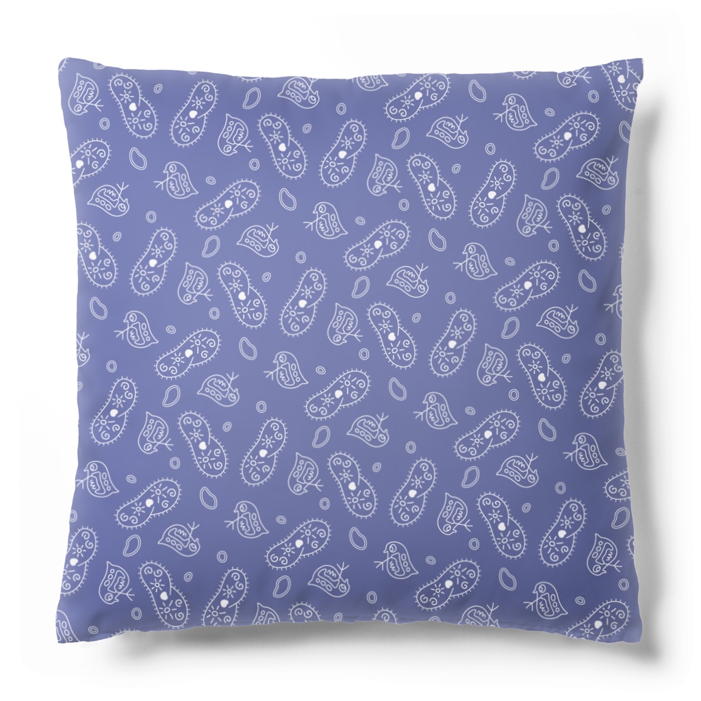 B-catの微生物パターン青_クッション Cushion