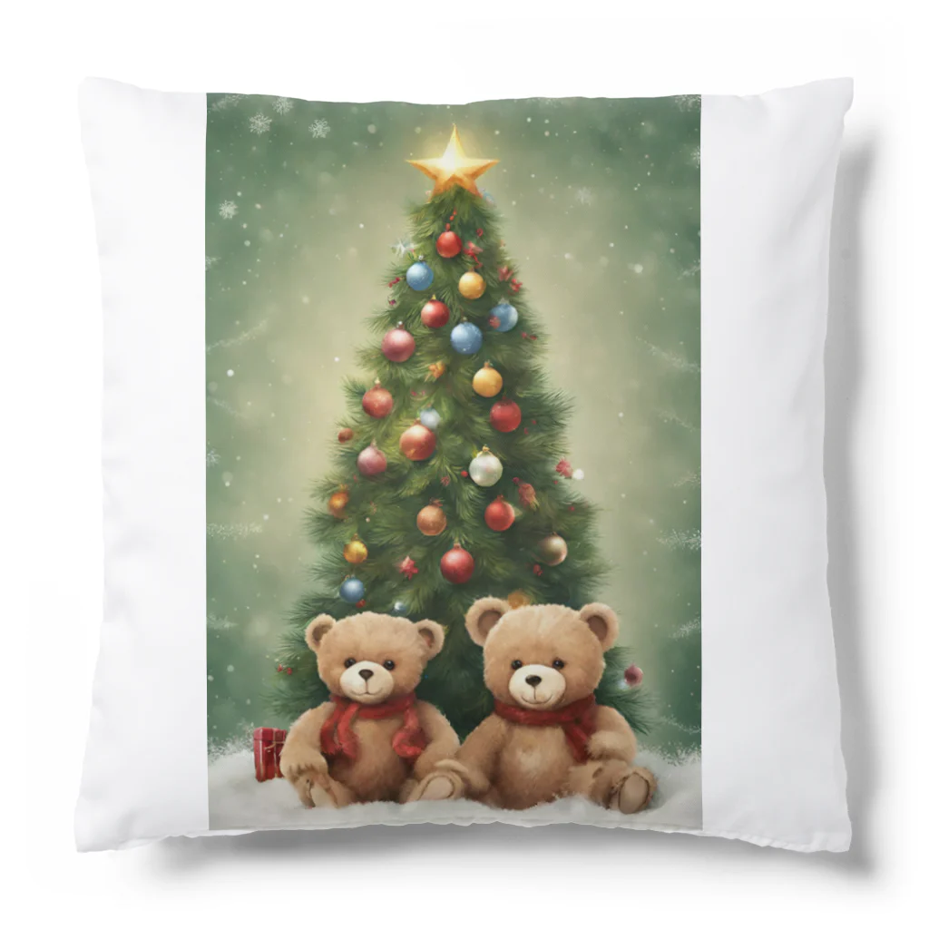 규리shopのテディーベア兄弟のクリスマス Cushion