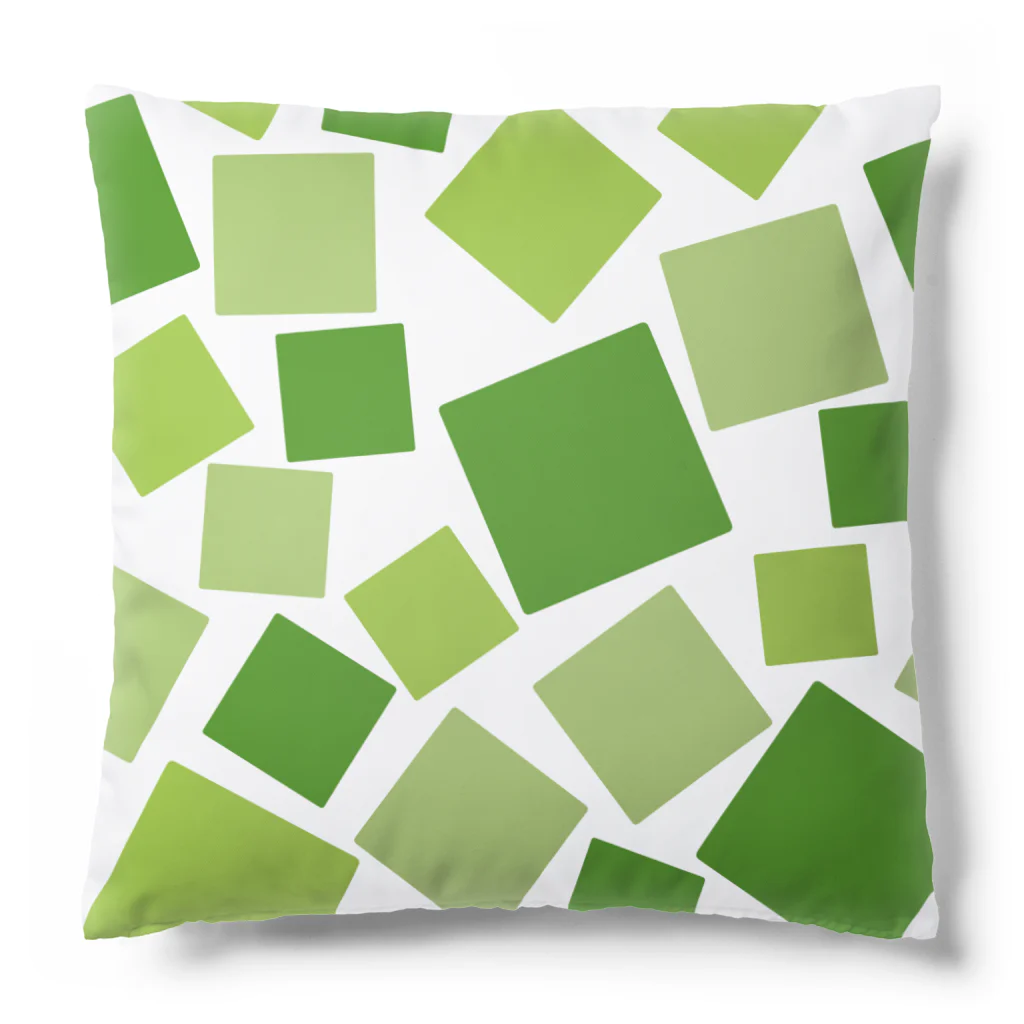 つきしょっぷの緑色の四角形 Cushion